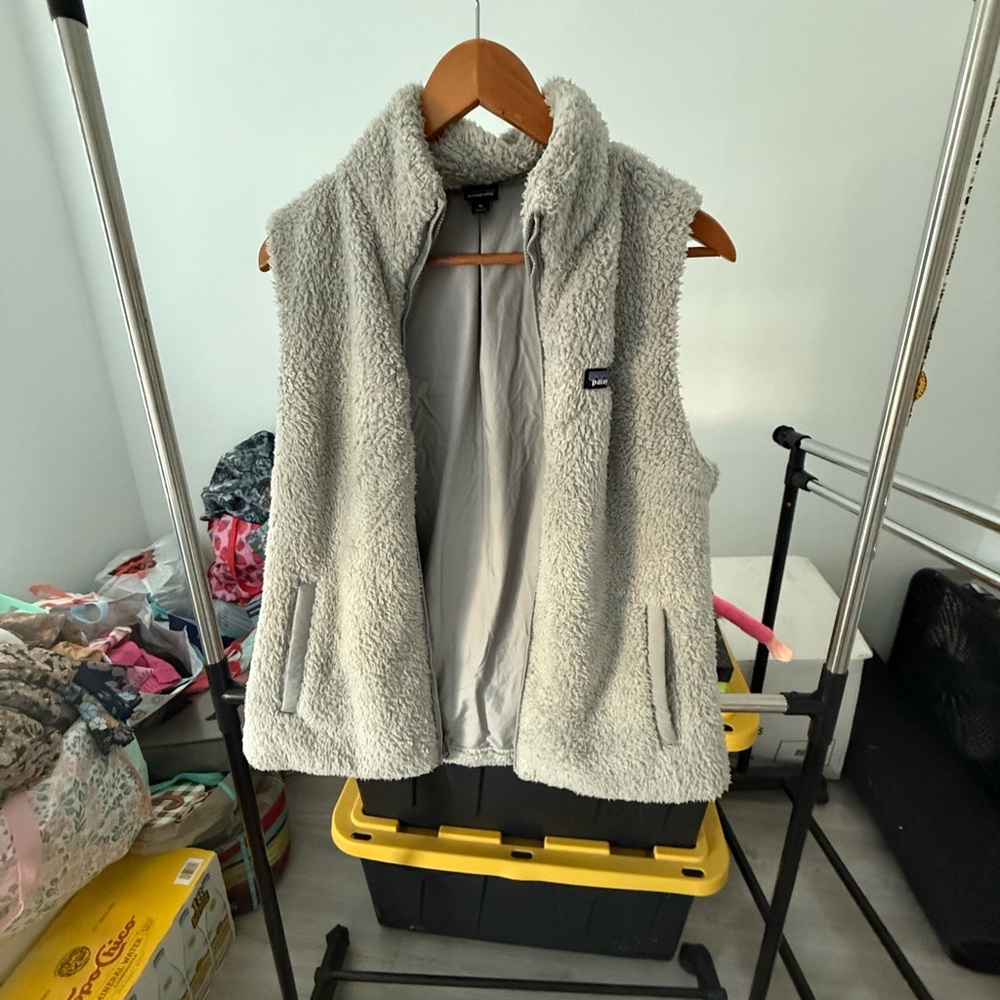 Patagonia Light Gray Fleece Vest
